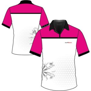 Shopdarts Smooth dartshirt white pink