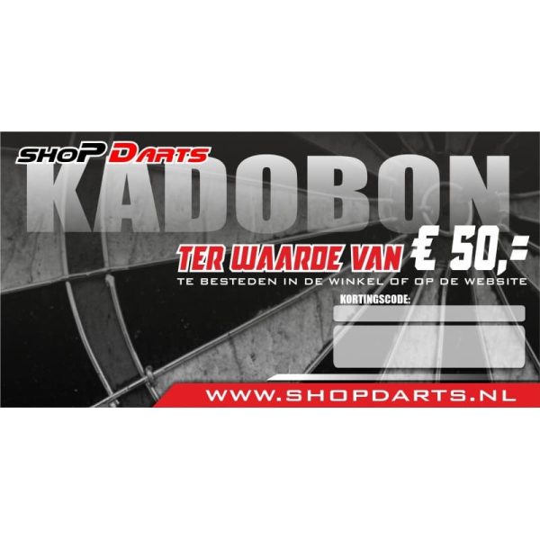 Shopdarts Kadobon 50 euro