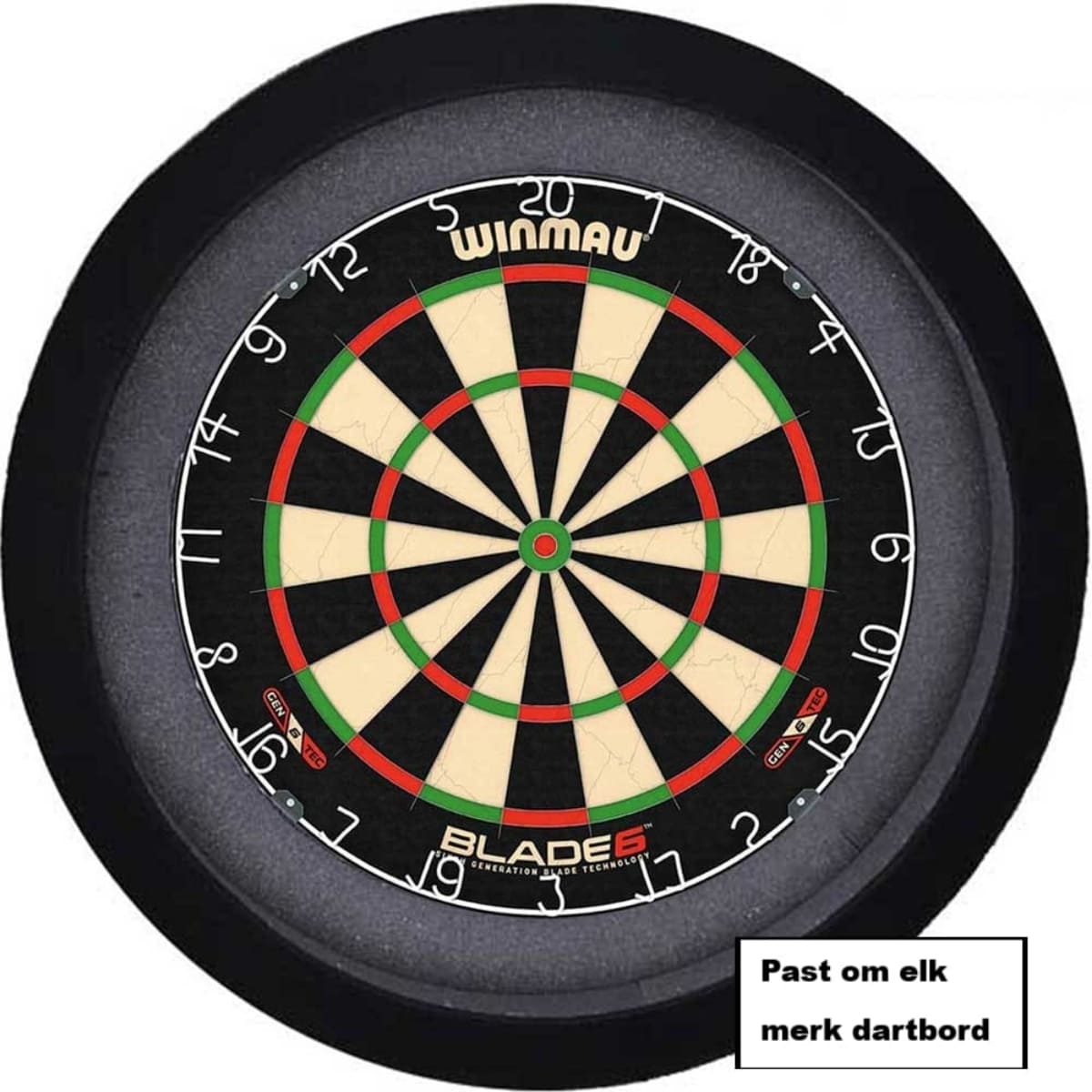 Grandslam verlichting om een Winmau Blade 6 dartbord