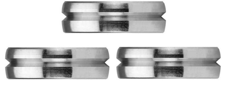 Mission F-Lock rings titanium close up