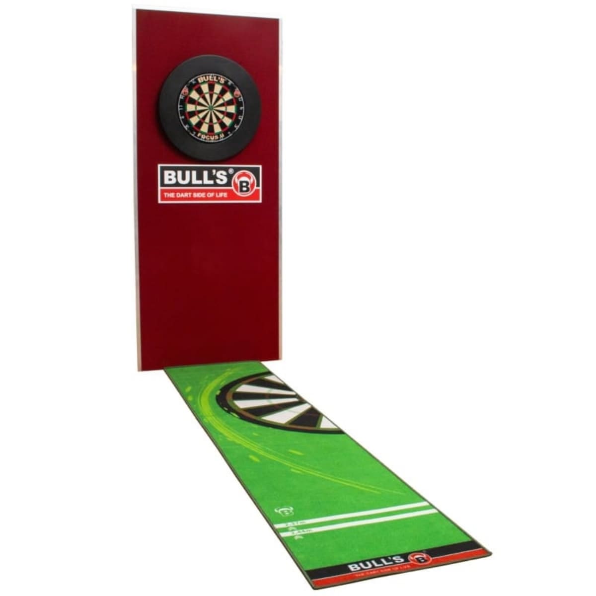 Bull's Carpet Dartmat 120 Green antislip mat voor de officiële werpafstand