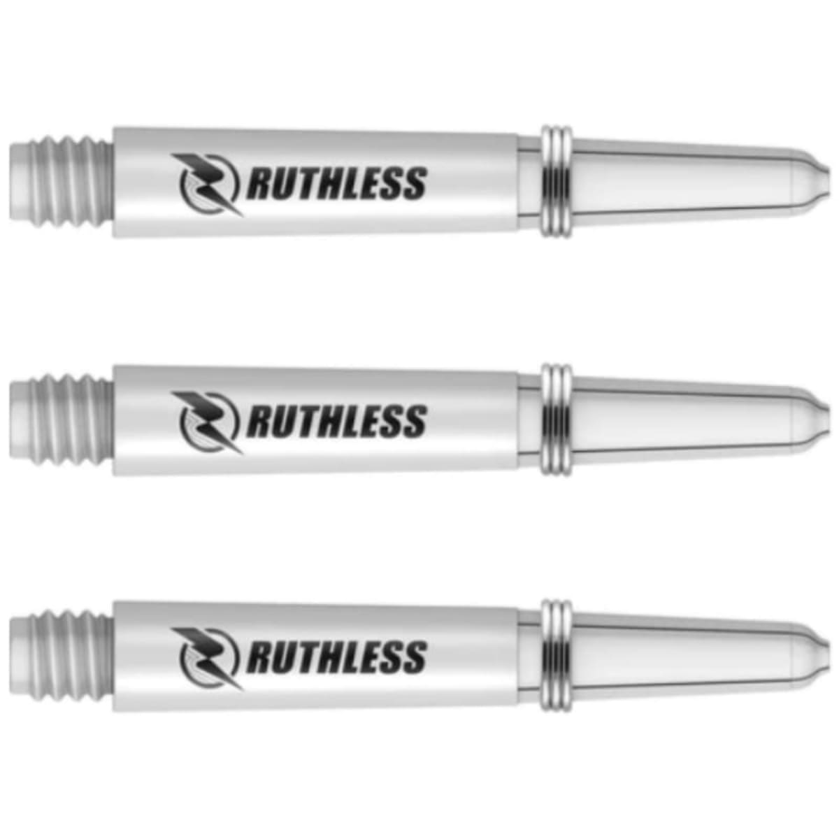 Ruthless Deflectagrip nylon dart shafts met grip rings