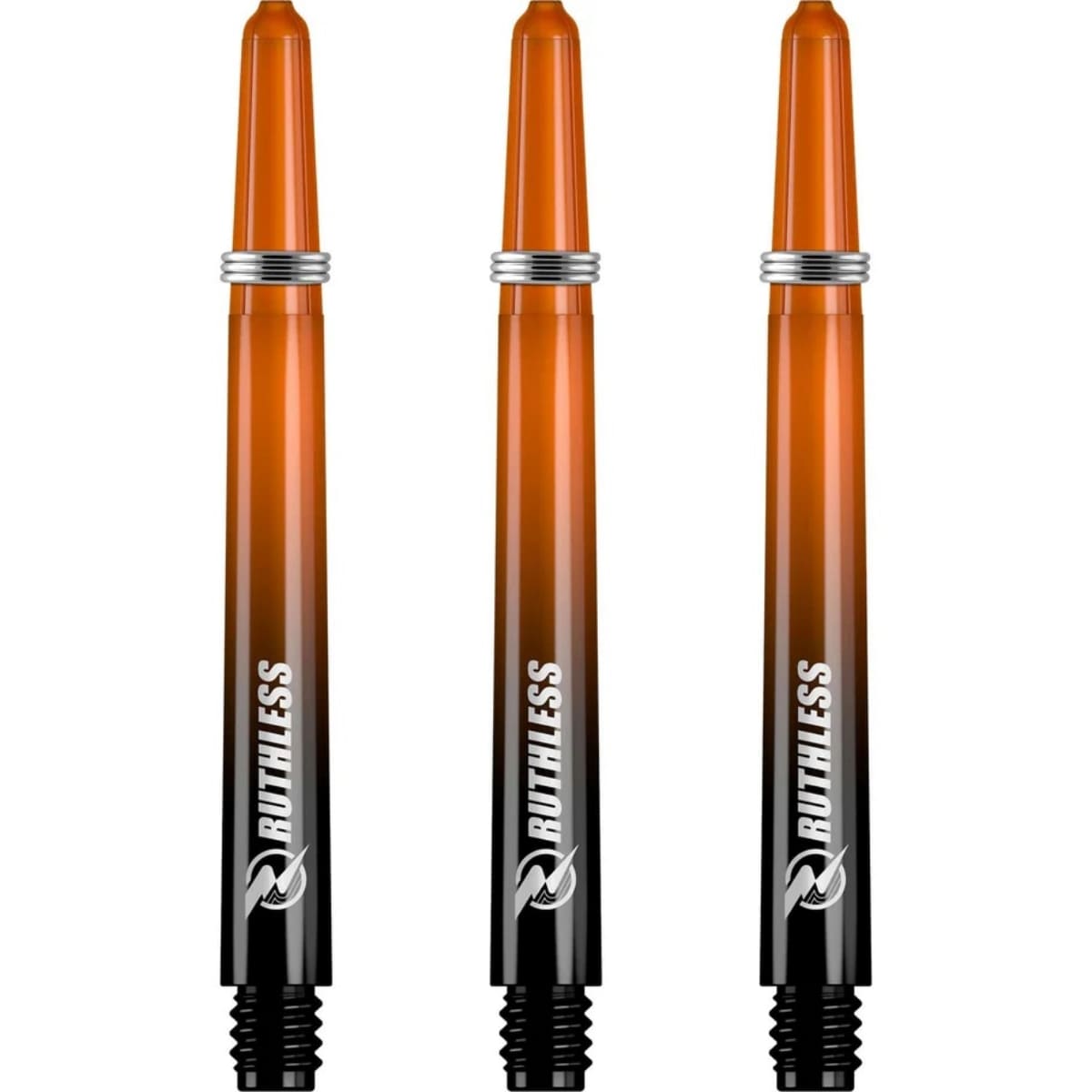 Medium oranje Ruthless two tone deflectagrip dart shafts met shaft rings