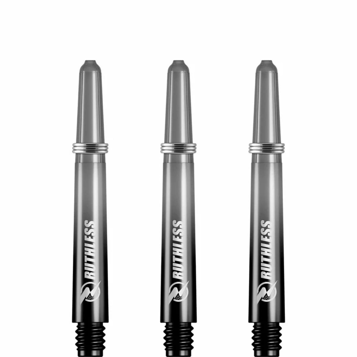 Transparante tweenie Ruthless two tone deflectagrip dart shafts met shaft rings