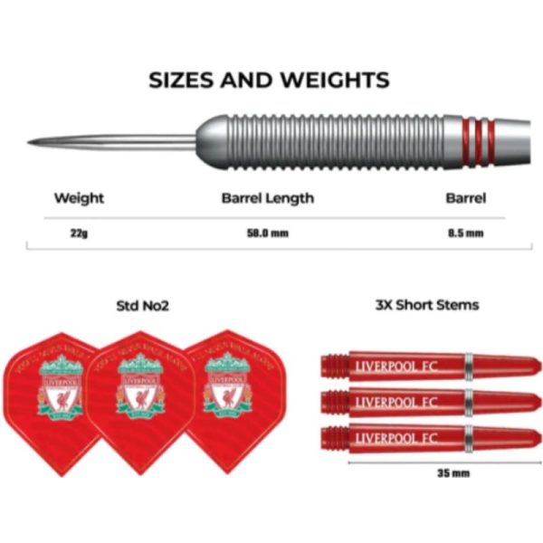 Liverpool FC Brass dart dimensions
