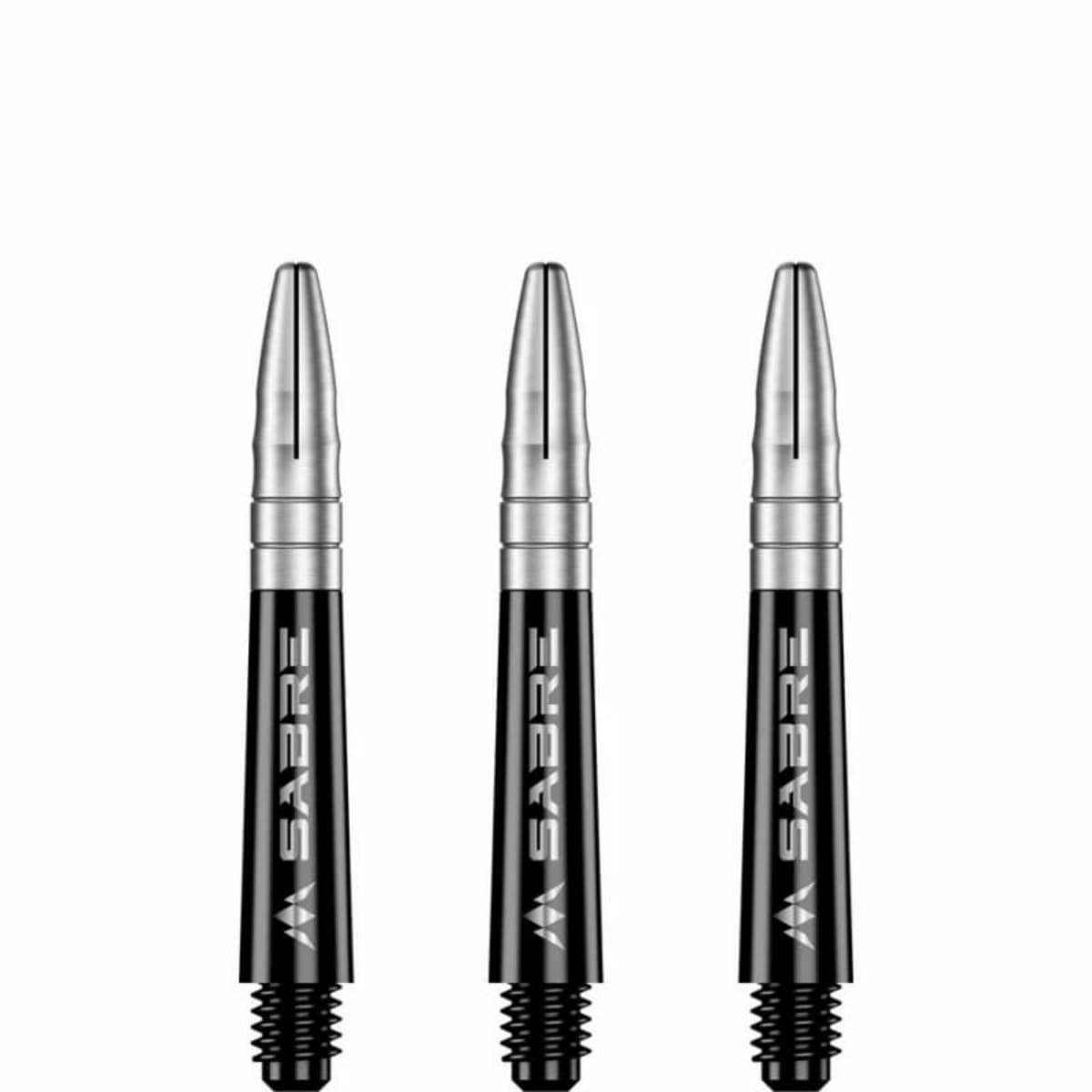 Korte zwarte Sabre shafts met zilveren alu top
