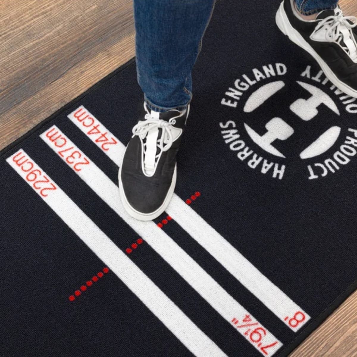 Officiële dart oche werplijn op professionele dartmat