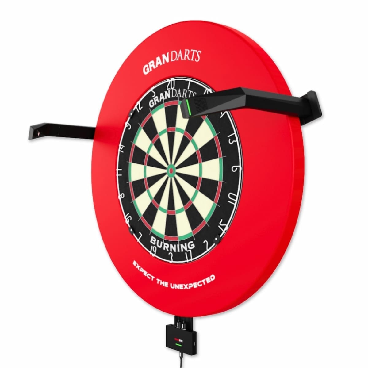 Modern autoscoring camera-systeem gemonteerd rondom een dartbord met surround.