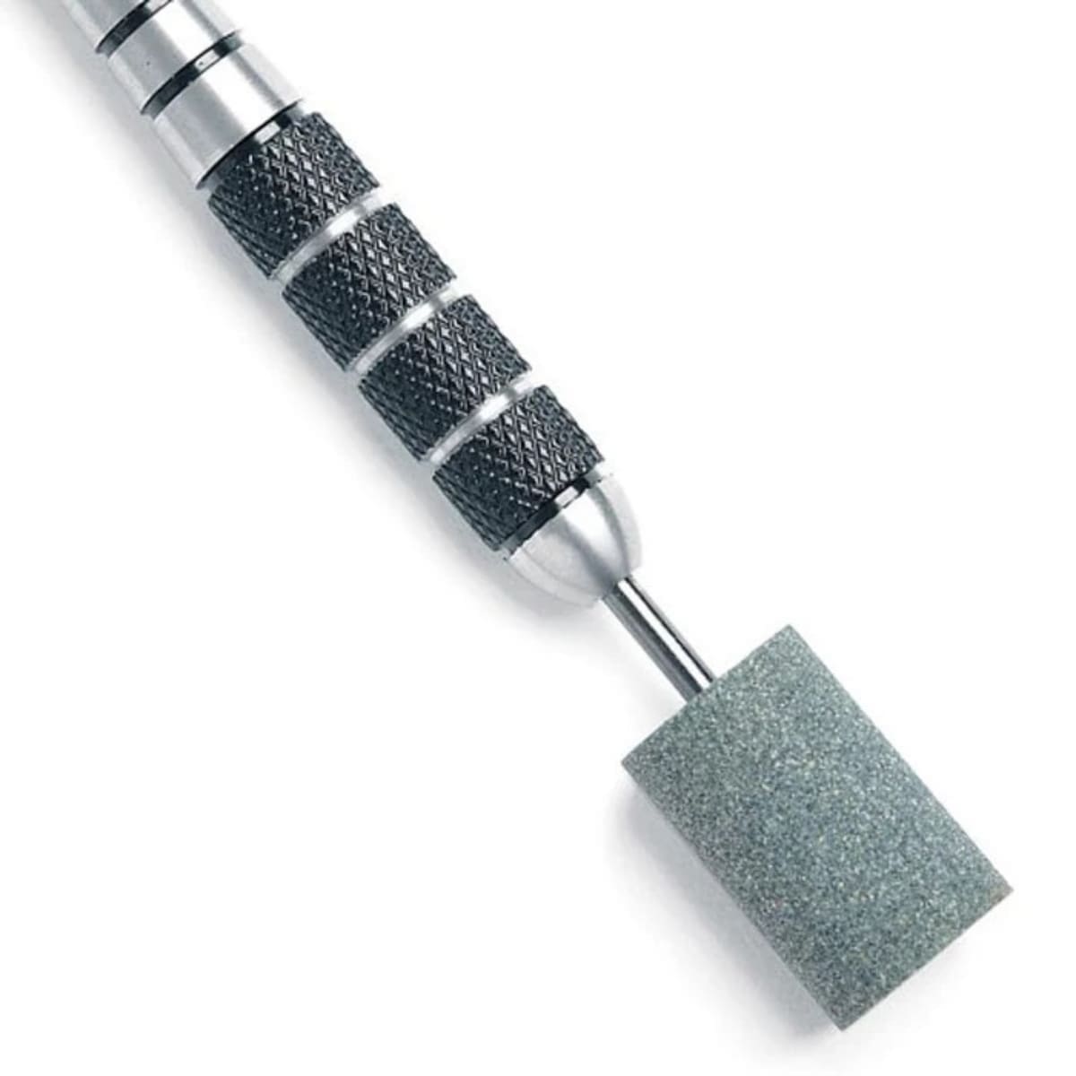 Professionele slijpsteen voor het onderhouden van punten bij tungsten darts.