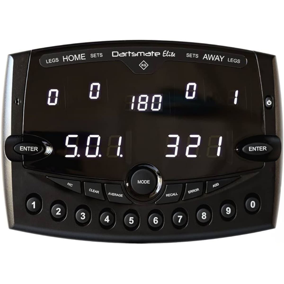 Digitaal elektronisch dart scorebord met helder LED-display voor automatische puntentelling.