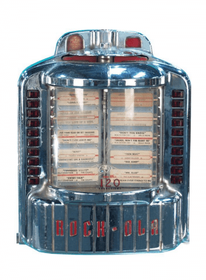 Rock-Ola Wallbox 1456 120 select t.b.v. Comet en  Ijspegel 1952-1957