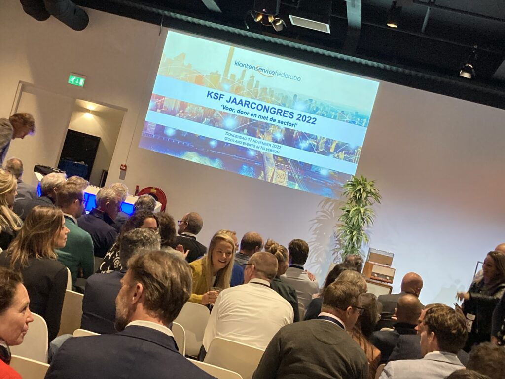 De manier waarop vakgenoten over customer service praten, heeft impact op het imago - impressie van het KSF Jaarcongres 2022.