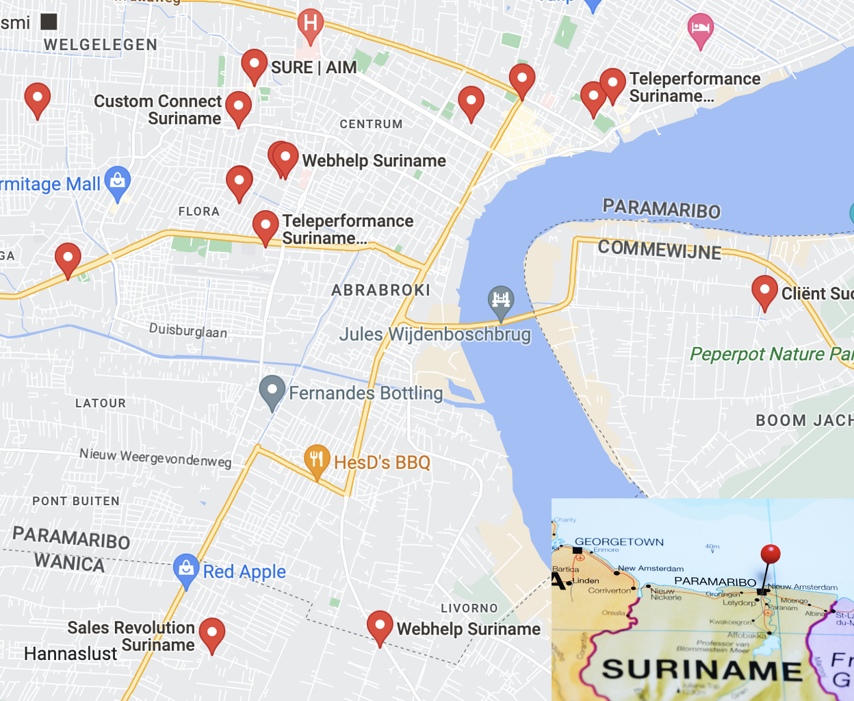 klantcontact outsourcing Suriname