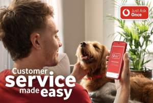 Met de campagne 'Just Ask Once' wil Vodafone UK bereiken dat klanten hun vraag of probleem voortaan maar één keer hoeven te stellen.