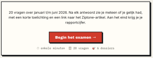 Doe het Ziptone Eindexamen: 20 vragen, gebaseerd op wat we de afgelopen maanden schreven over klantcontact, CX, AI, sourcing en de arbeidsmarkt.