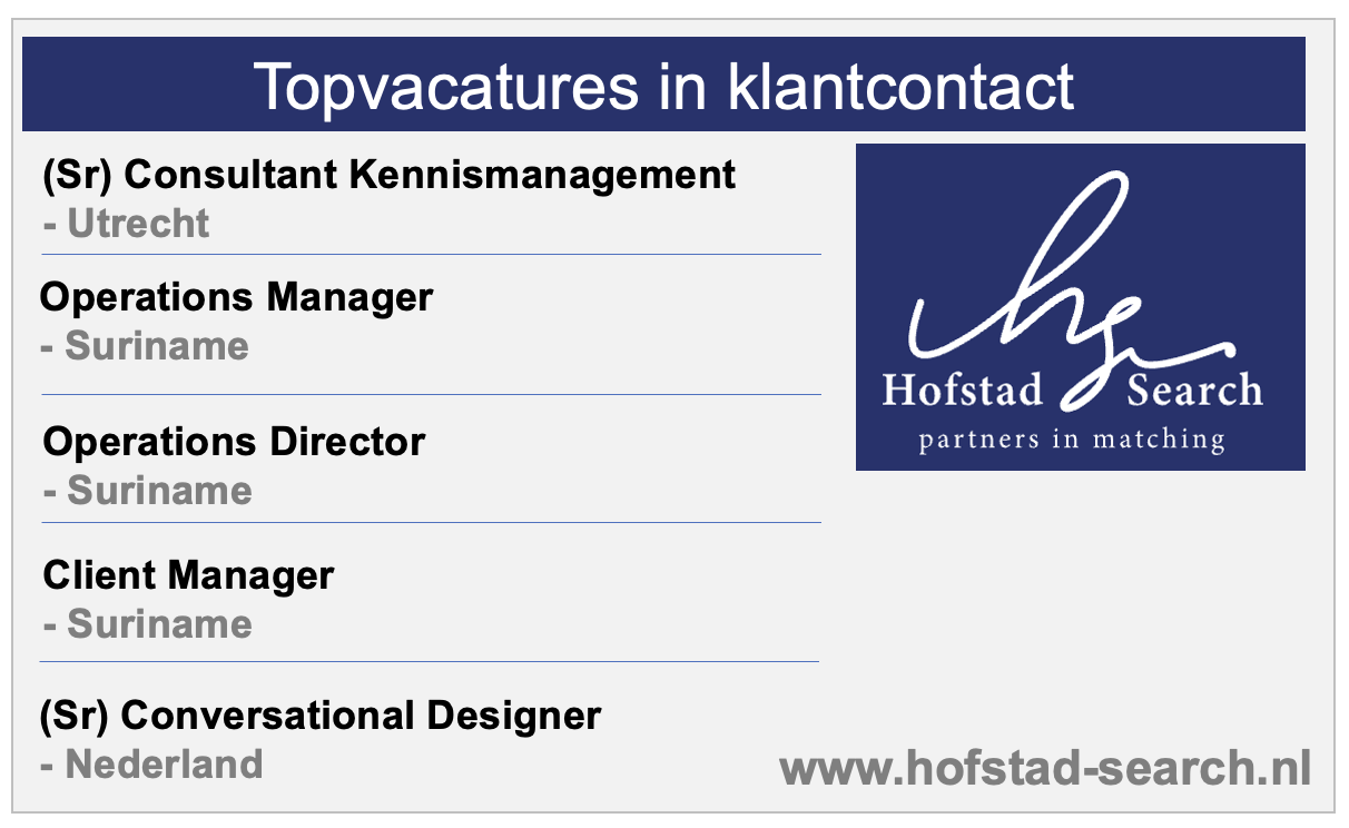 topvacatures Hofstad