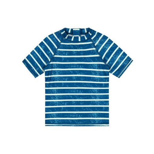 uv-shirts blauw met witte strepen en korte mouwen